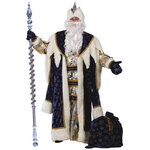 Карнавальный костюм для взрослых Дед Мороз Королевский, синий, 54-56 размер