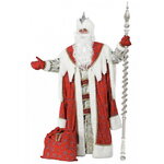 Карнавальный костюм для взрослых Дед Мороз Королевский, красный, 54-56 размер