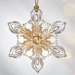 Елочная игрушка Снежинка - Первый снег во Флоренции 7 см, подвеска