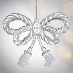 Елочная игрушка Бант - Ледяной Узелок 12 см, подвеска