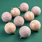 Набор пластиковых шаров Tutte Corde: Снегопад над Монмартром 6 см, 9 шт