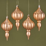 Елочная игрушка Fattura - Antique Beige 12 см, 4 шт, пластик