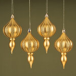 Елочная игрушка Eclatant - Dark Gold 12 см, 4 шт, пластик