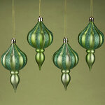 Елочная игрушка Eclatant - Shining Green 12 см, 4 шт, пластик