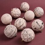 Набор пластиковых шаров Palazzo: Винтажный розовый 8 см, 9 шт