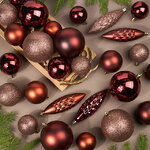 Набор пластиковых шаров Charmic - Оранжевый Закат 5-12 см, 31 шт