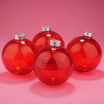 Елочные ПЭТ шары Albertine - Bracelet Garnet 10 см, 4 шт