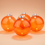 Елочные ПЭТ шары Albertine - Sky Flaming 10 см, 4 шт