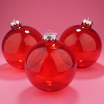 Елочные ПЭТ шары Albertine - Garnet Bracelet 15 см 3 шт