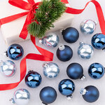 Коллекция стеклянных шаров Лунный Свет 3.5 см, 16 шт
