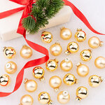 Набор стеклянных шаров 2.5 см золотой mix, 24 шт