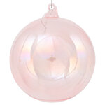 Стеклянный елочный шар Royal Classic 15 см, розовый перламутр