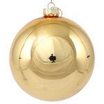 Стеклянный елочный шар Royal Classic 15 см, золотой