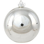 Стеклянный елочный шар Royal Classic 15 см, серебряный