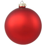 Стеклянный елочный шар Royal Classic 15 см, красный матовый
