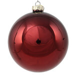 Стеклянный елочный шар Royal Classic 15 см, бордовый