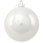Стеклянный елочный шар Royal Classic 15 см, белая эмаль
