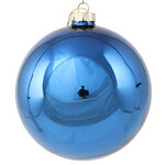 Стеклянный елочный шар Royal Classic 15 см, синий королевский