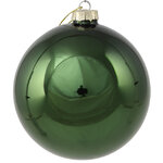 Стеклянный елочный шар Royal Classic 15 см, зеленый бархат