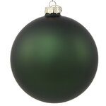 Стеклянный елочный шар Royal Classic 15 см, зеленый бархат матовый