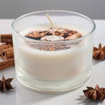 Ароматическая свеча в стакане Корица и Специи 9 см, 27 часов горения