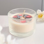 Ароматическая свеча в стакане Слива и Ягоды 9 см, 27 часов горения