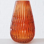Стеклянная ваза Валетта 27 см, темно-мандариновая