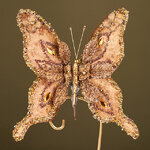 Елочная игрушка Бабочка Cortemilia 20 см, клипса