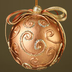 Винтажный елочный шар Прием Франсуазы 10 см медный