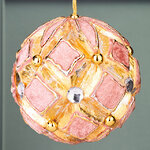 Винтажный елочный шар Equatore 10 см пепельно-розовый