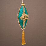 Винтажная елочная игрушка Сосулька Властелина Деташе 16 см