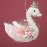 Елочная игрушка Лебедь Клодетт - Pushkin Polonaise 19 см, подвеска