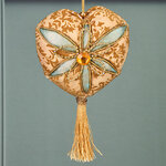 Винтажная елочная игрушка Сердце Юга 18 см, подвеска