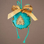 Винтажная елочная игрушка Медальон - Dene Entourage 11 см