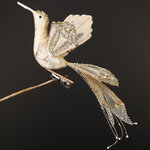 Елочная игрушка Птичка Ингрид - Lyonesse Сaprice 33 см, клипса