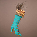 Елочная игрушка Сапожок Альгаротти - Sycamore Orchestra 29 см бирюзовая, подвеска