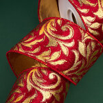 Декоративная лента Opera 457*6 см красная с золотом