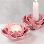 Керамический подсвечник Буль де Неж 11 см розовый