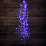 Гирлянда Конский хвост 15*1.5 м, 200 синих MINILED ламп, проволока - цветной шнур, IP20