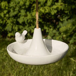 Декоративная кормушка для птиц Гертлин 20 см молочная