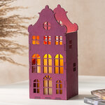 Декоративный домик Амстердам 20 см сливовый