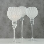 Набор стеклянных подсвечников - бокалов Тенвальд 30-40 см, 3 шт