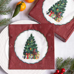 Бумажные салфетки Елочка Рисли 17*17 см, 20 шт