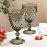 Бокал для вина Шатель 17 см серый, стекло