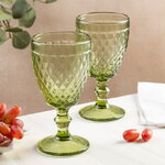 Бокал для вина Шатель 17 см зеленый, стекло