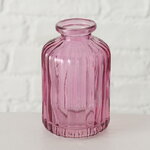 Стеклянная ваза-бутылка Уэльма 10 см светло-розовая