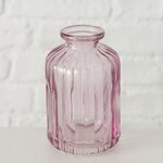 Стеклянная ваза-бутылка Уэльма 10 см нежно-розовая