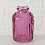 Стеклянная ваза-бутылка Уэльма 10 см розовая