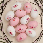 Декоративные украшения - пасхальные яйца Rosella 6 см, 12 шт, подвеска