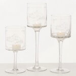 Набор стеклянных подсвечников - бокалов Анданте 30-40 см, 3 шт